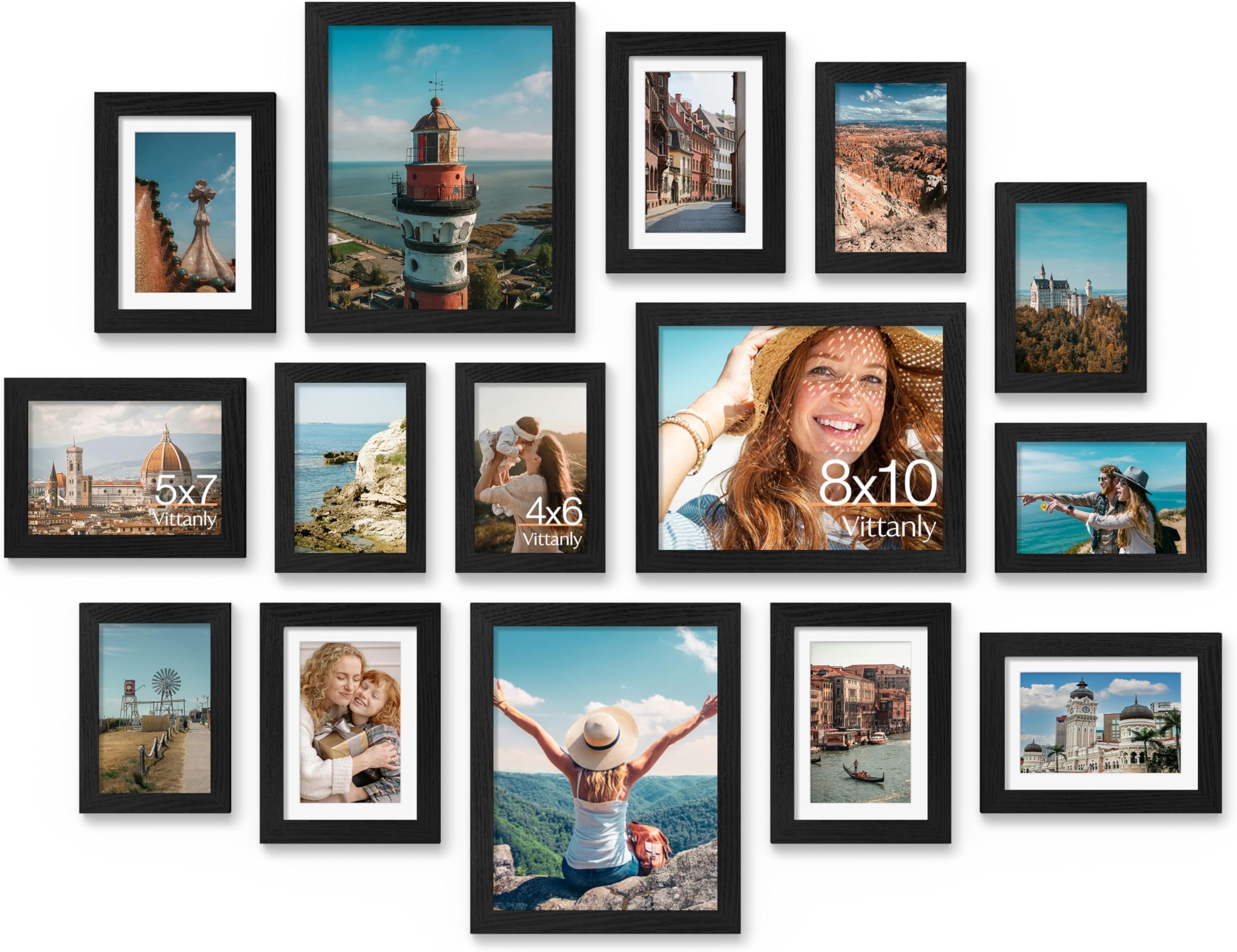 Vittanly Picture Frames Collage Set