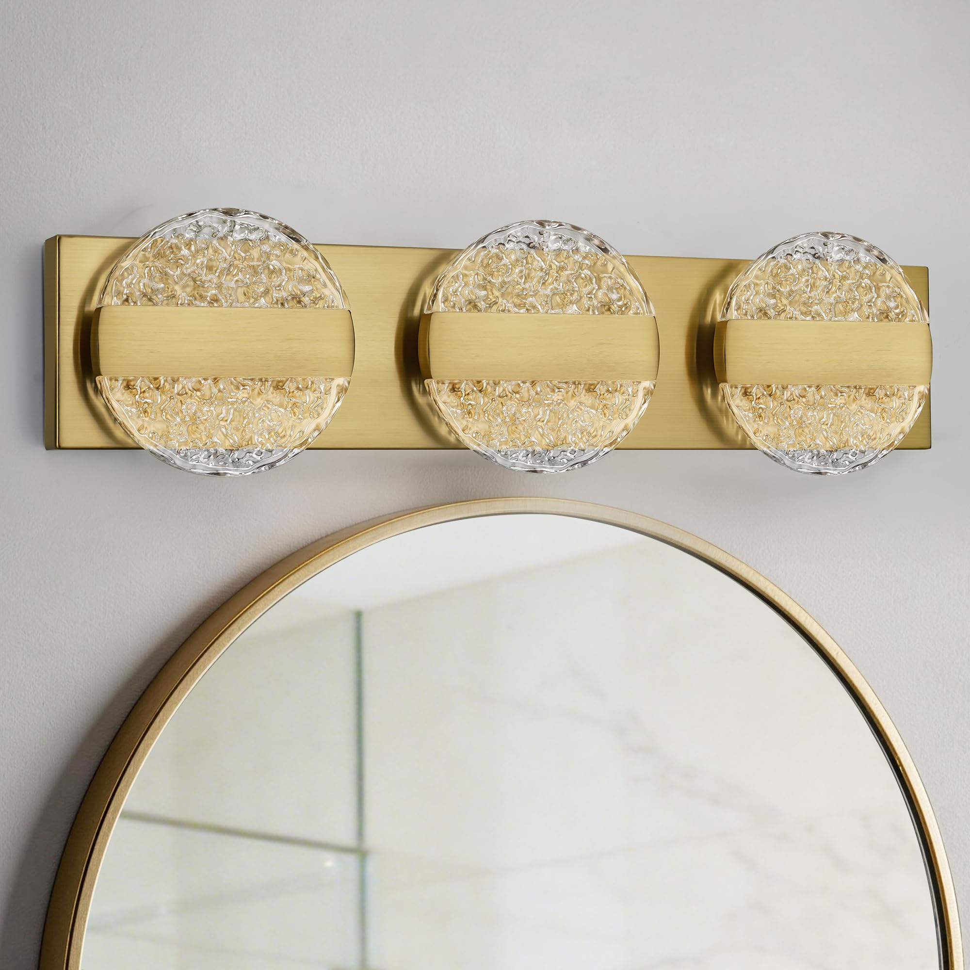 Luxury Brushed Gold Vanity Light with High CRI 90+ LED