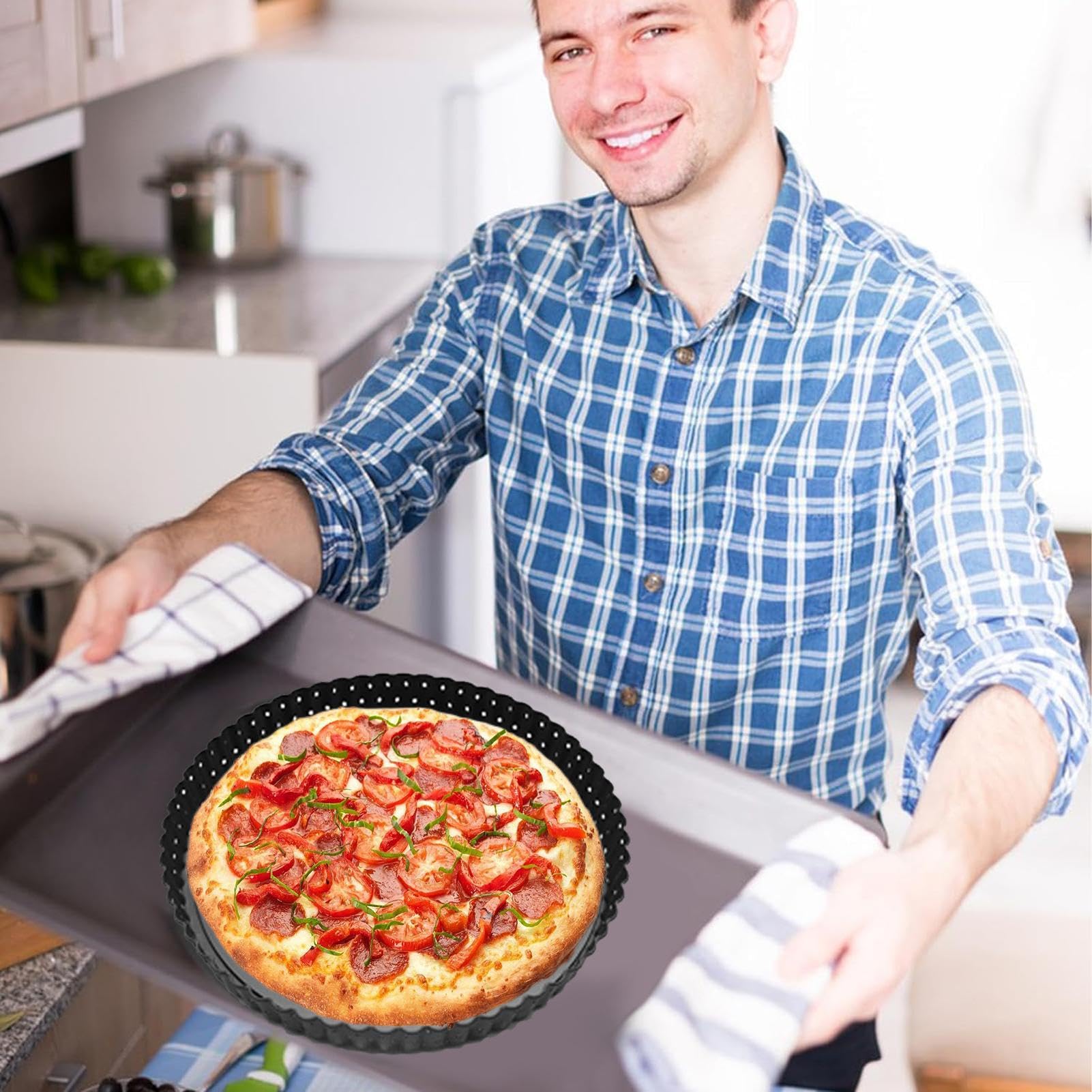 Pizza-Pfanne Mit Löchern – Antihaftbeschichtet, 30,5 Cm, Für Knusprige Böden