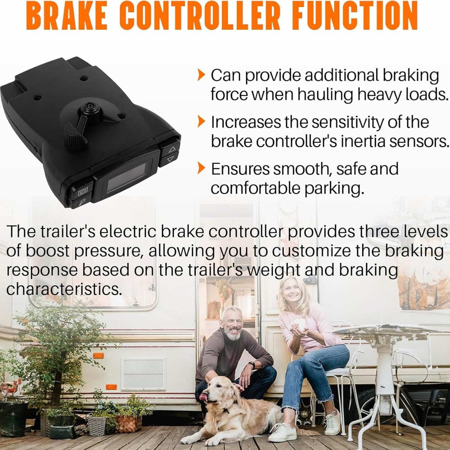 for Tekonsha P3 Prodigy Brake Controller Module Kit 90195 for Trailer with 1-4 Axles LCD Display Fit for Ford SUV Truck
