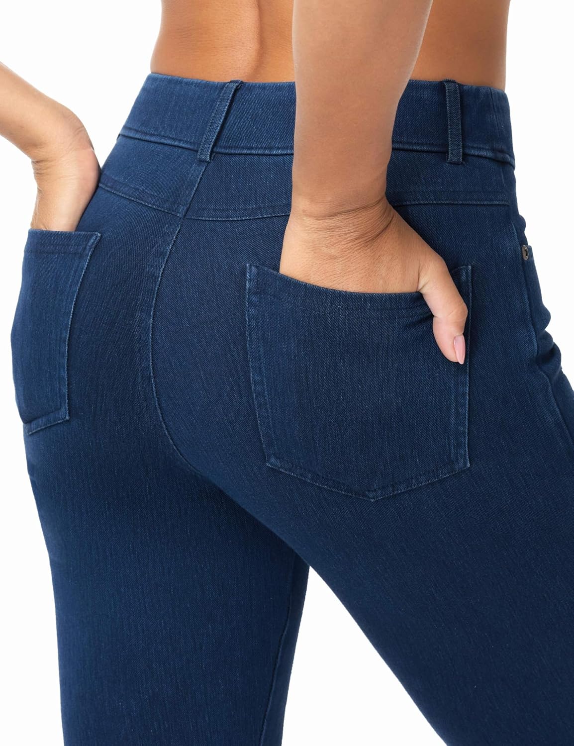 THE GYM PEOPLE Women's Stretchy Bell Bottom Jeans Wide Leg Breathable Pull On Flare Jeggings Pants with Pockets - Image 5