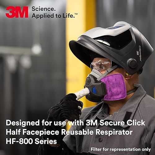 Miniatura 3 de Secure Click Filtro respirador P95, protección Secure Click D3071 contra ciertas partículas a base de aceite y sin aceite, aprobado por NIOSH, doble