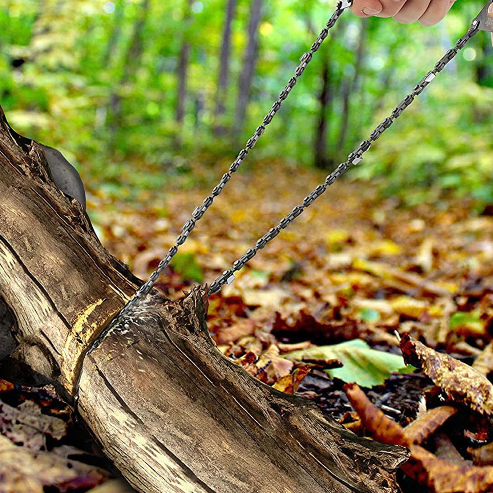 Seilkettensäge – Handseil mit hoher Reichweite | 68-Zahnsäge für | Holztremitäten, Griff 145 cm Schneidekette, leichtes Camping und Gartenüberlebenswerkzeug, tragbarer Rucksackbaumschneider