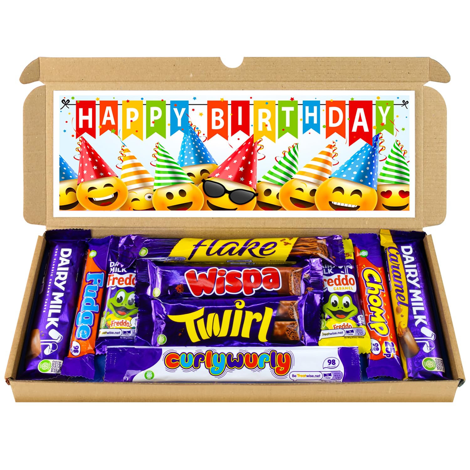 Birthday Chocolate Hamper, Letterbox Chocolate Gift Selection Box of 10 Fullsize Dairy Milk Chocolate bars, for 13th 16th 18th 21st Birthday Gifts For Kids