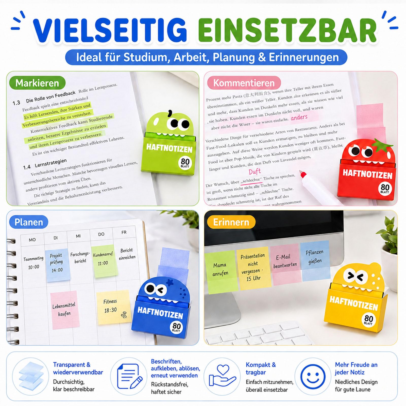 2027 Sparkly Transparent Sticky Notes, Glitter See Through Pull Out Sticky Tabs, Shimmer Pet Film Clear Memo Notes for Book Annotation Studying Planning Office School Supplies (18 Kartons)