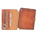 Venito Parma Premium Leather Case for iPad Pro 11 Inch M4 (2024) with Pencil Holder, Handmade, Kickstand, Detachable Wallet, Full-Grain Leather, Compatible with Apple Pencil (USB-C), Antique Brown