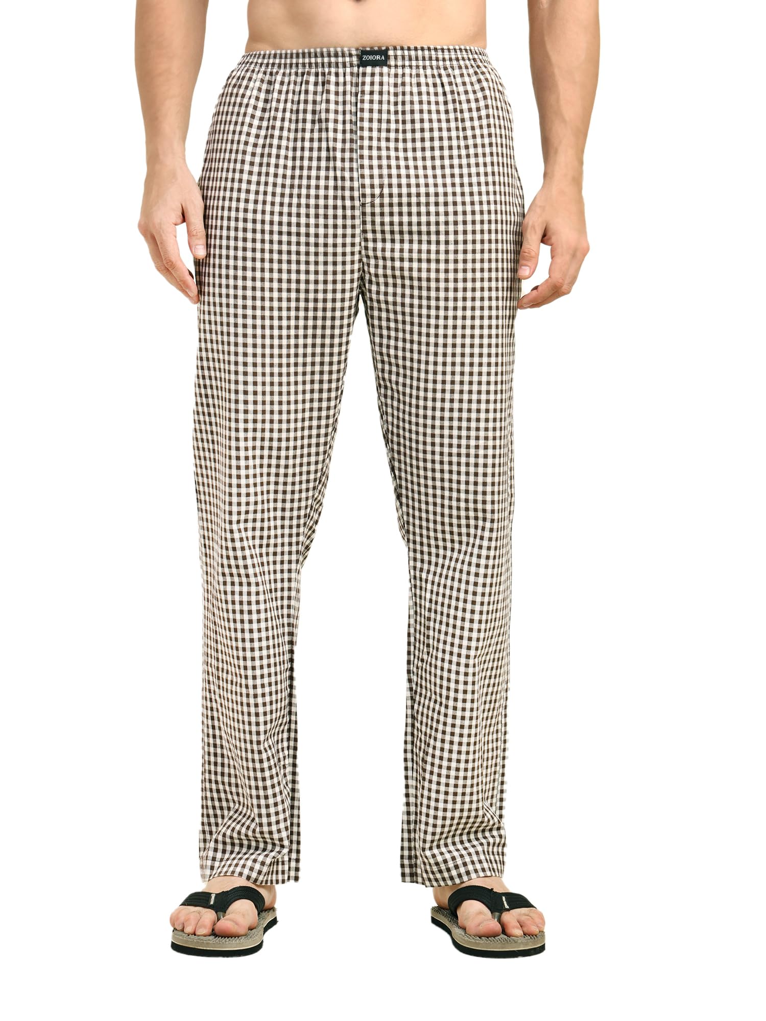 Checkered Cotton Pyjama for Men | Loungewear for Men | Night Wear Pajama for Men | Sleep Pants |Elastic Waistband Casual Pajama With Dual Side Pockets-image-44