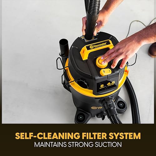 Vista 4 de Vacmaster Professional - Aspiradora 6 galones, 4.5 HP máximo, aspiración en húmedo/seco con sistema de filtro autolimpiante - VDK611PF 0201