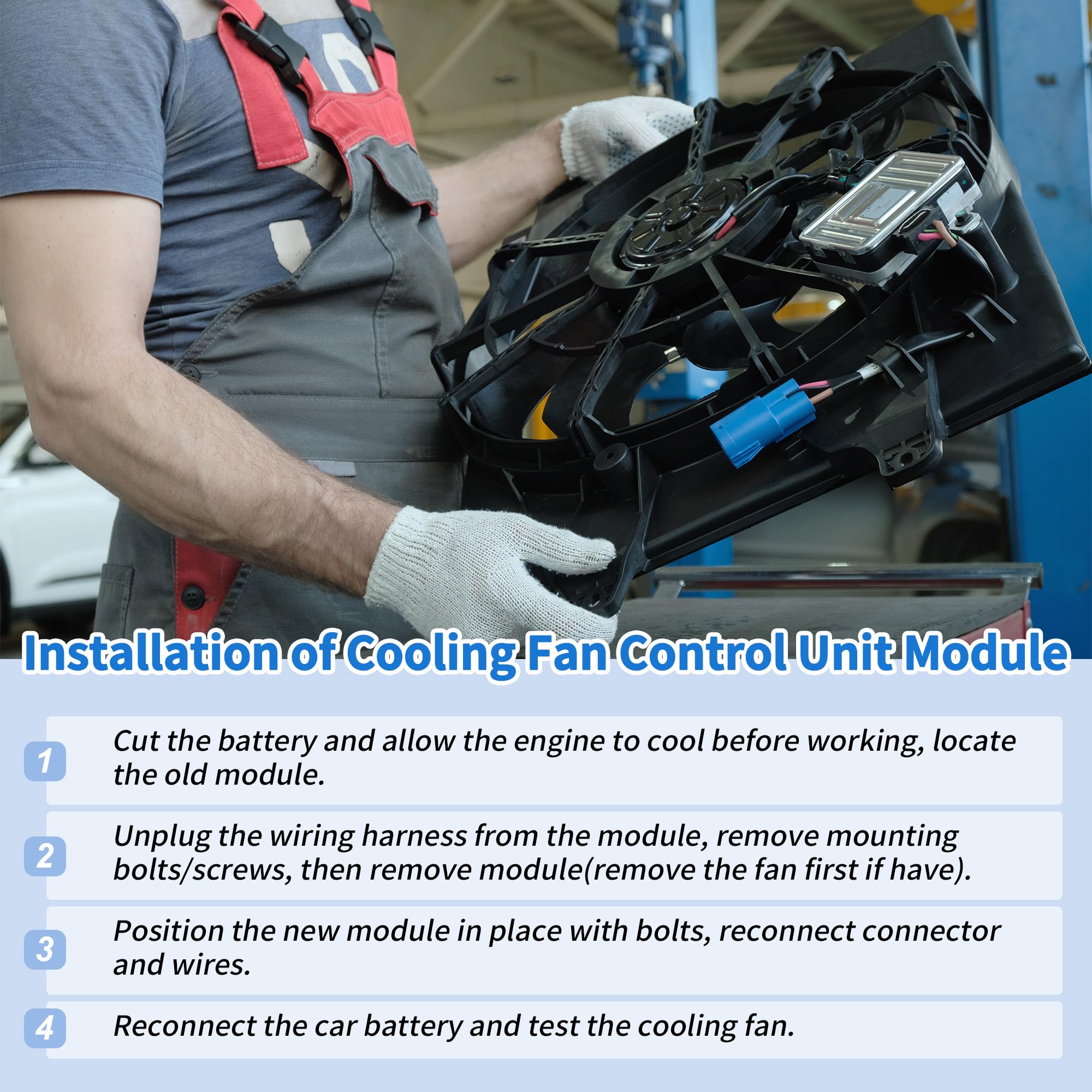 Cooling Fan Control Module Für Kia Sportage 2.4L 17-22 1pc | Für Kia Seltos 21-23, Für Hyundai Kona 1.6L 18-21, Metall, Größe 13x9cm, 5 Pin, OE 25385D9000