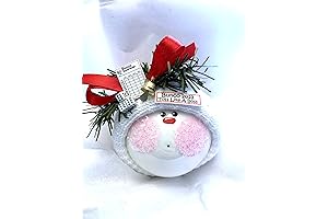 W31 CA7 White Glass Bunco Ornaments (Personalized, Handmade, Hand-painted Dice, Bell, Scorecard)