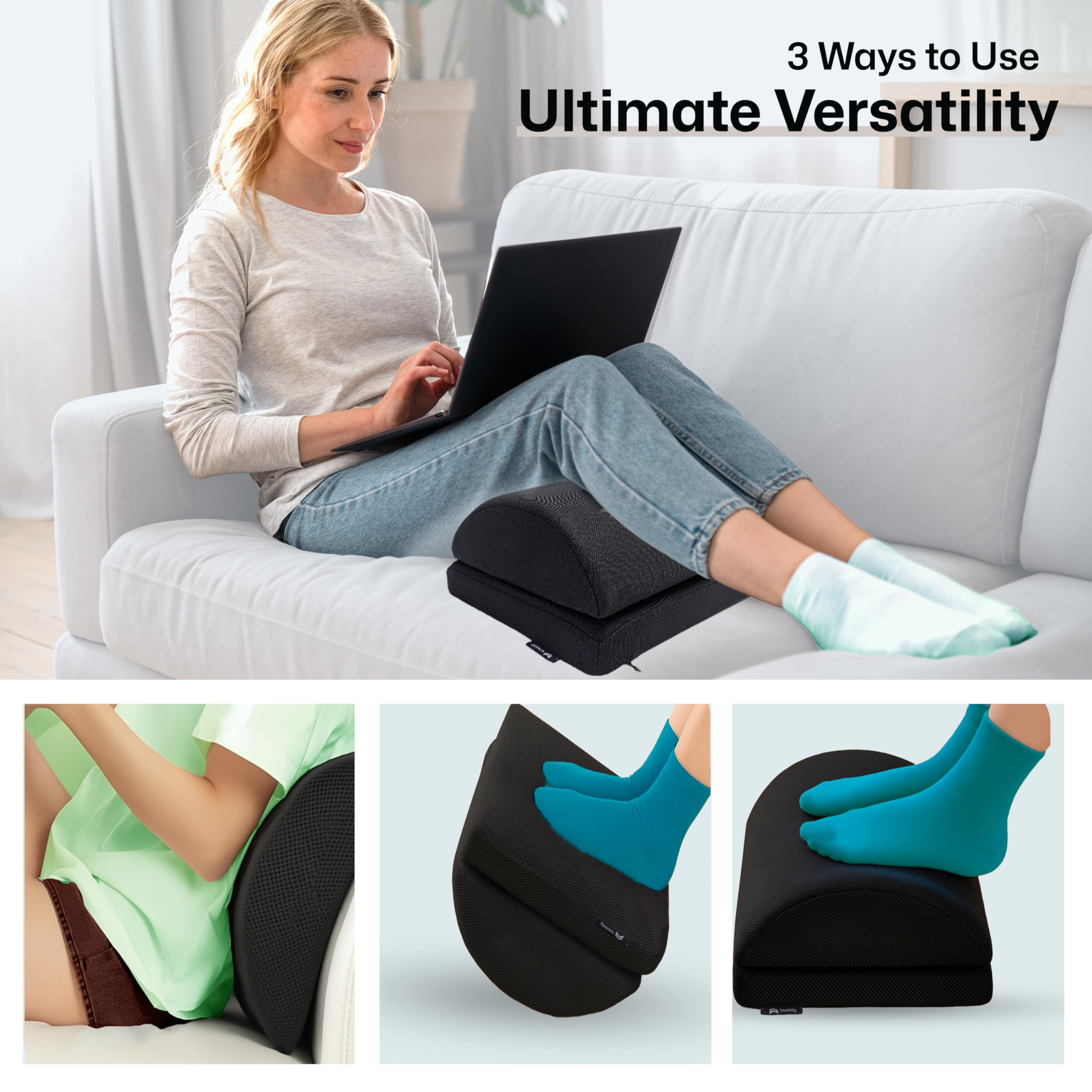 Repose-pieds ergonomique, réglable en hauteur, surface de massage à
