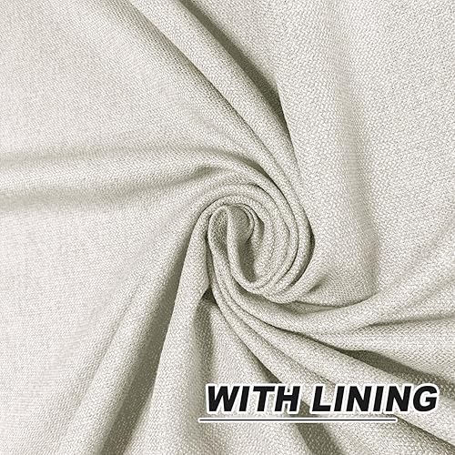 Miniatura 7 de Cortinas plisadas, cortinas opacas de lino sintético, cortinas opacas 85% para habitación de invitados, cortina con bloqueo de calor para barra