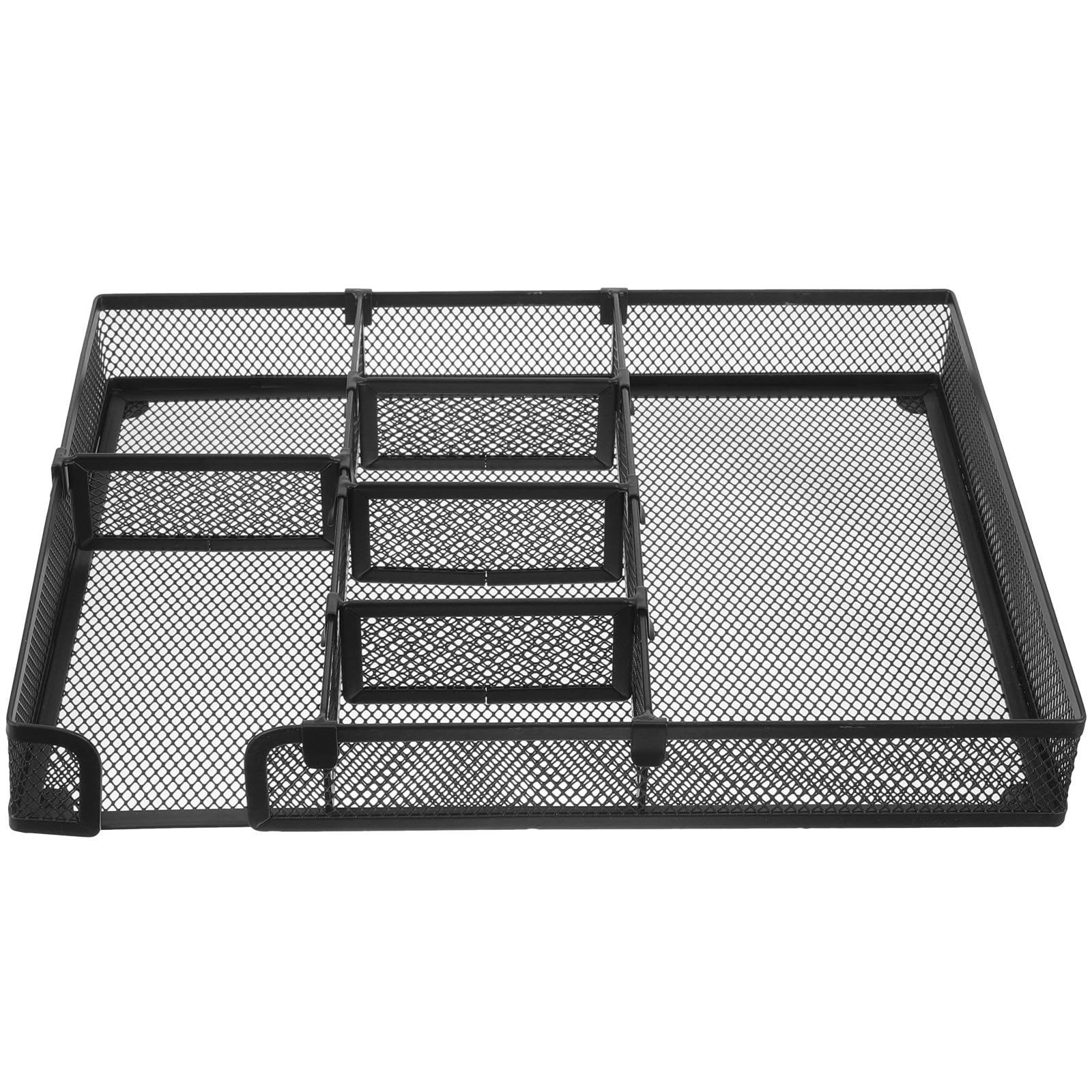 VANZACK Organizador de Escritorio Metálico Negro, Ensamblaje, Bandeja para Documentos y Papeles, Adecuado para Oficina y Escritorio Ordenado