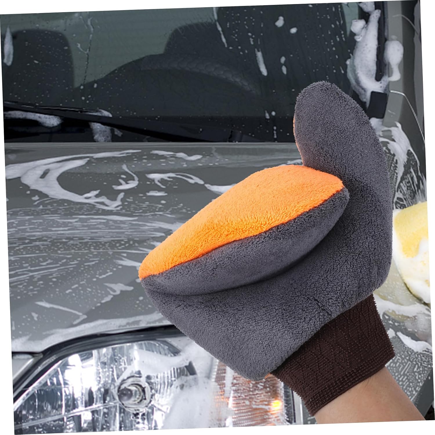 Alipis Dual-Sided Car Wash Mitts 2-Pack Scratch-Free Microfiber Cleaning Gloves for Car Washing and Exterior Care for Auto Detailing and Dusting