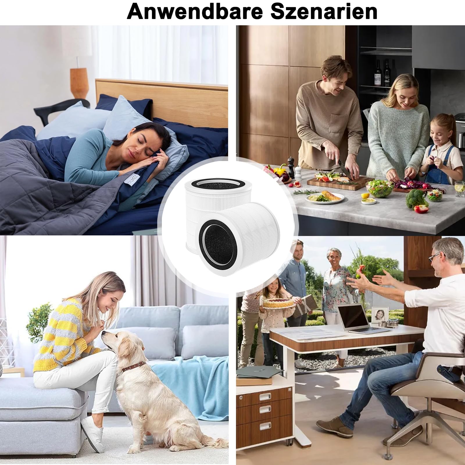 H7127 filtr zamienny do mini oczyszczacza powietrza GoveeLife – 2 sztuki filtrów HEPA 3 w 1 H13 z węglem aktywnym | trwały 3-6 miesięcy | na pyłki, sierść zwierząt, zapachy i alergeny