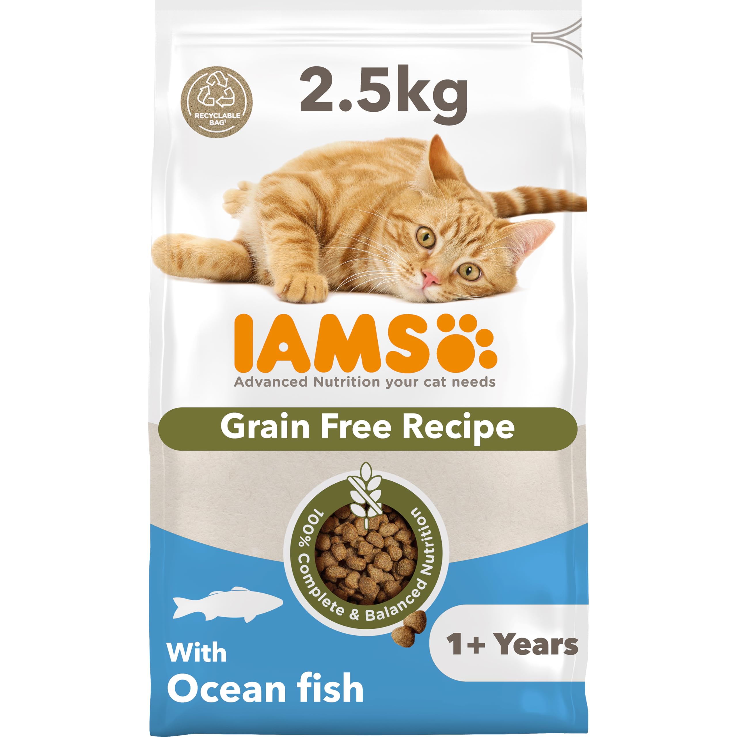 Iams Advanced Nutrition Grain-Free With Ocean Fish - 2.5Kg