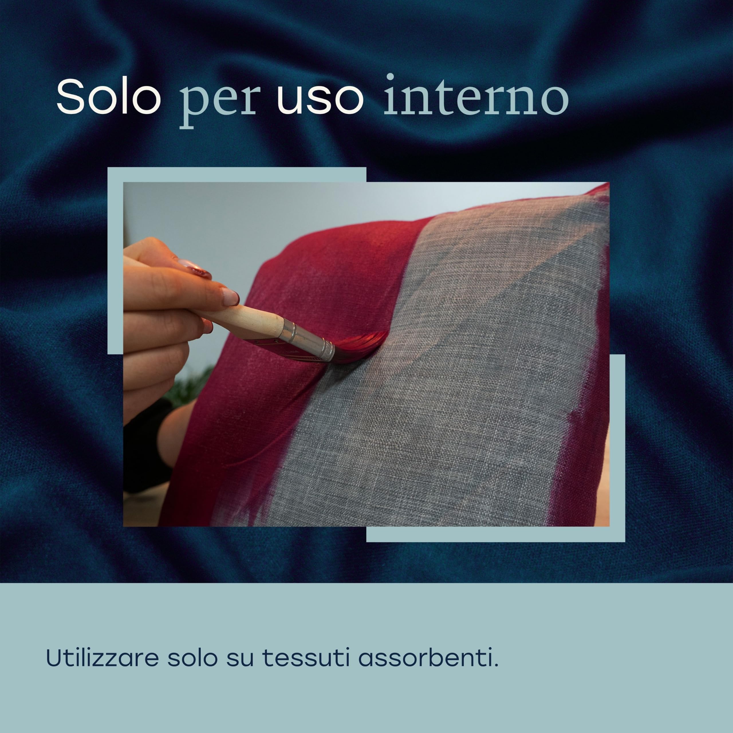 Fabricoat Vernice per tessuti – Rinnova o cambia il colore di qualsiasi tessuto – Si applica direttamente sul tessuto – Trasforma ogni cosa – Divani, paralumi, interni auto (2.5L, Rosso)