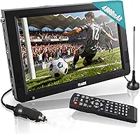 TV portátil de 10 polegadas, televisão pequena com antena, TV operada por bateria com entrada USB/SD/HDMI, sintonizador ATSC digital integrado para carro, acampamento, viagens