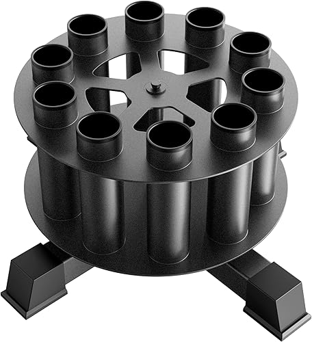 Miniatura 8 de EVERYMATE Soporte olímpico para mancuernas, estante de almacenamiento de pesas de gimnasio, estante vertical de montaje en pared, revestimiento de