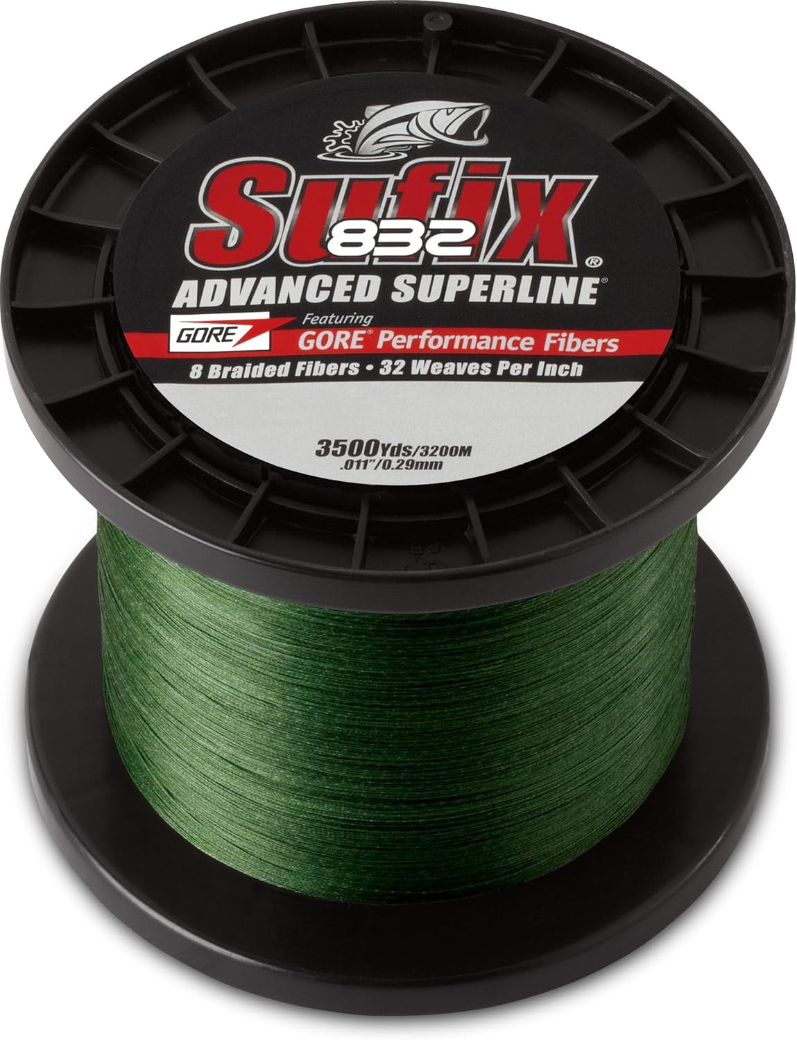 832 Braid 130 lb Low-Vis Green - 3000 Yds