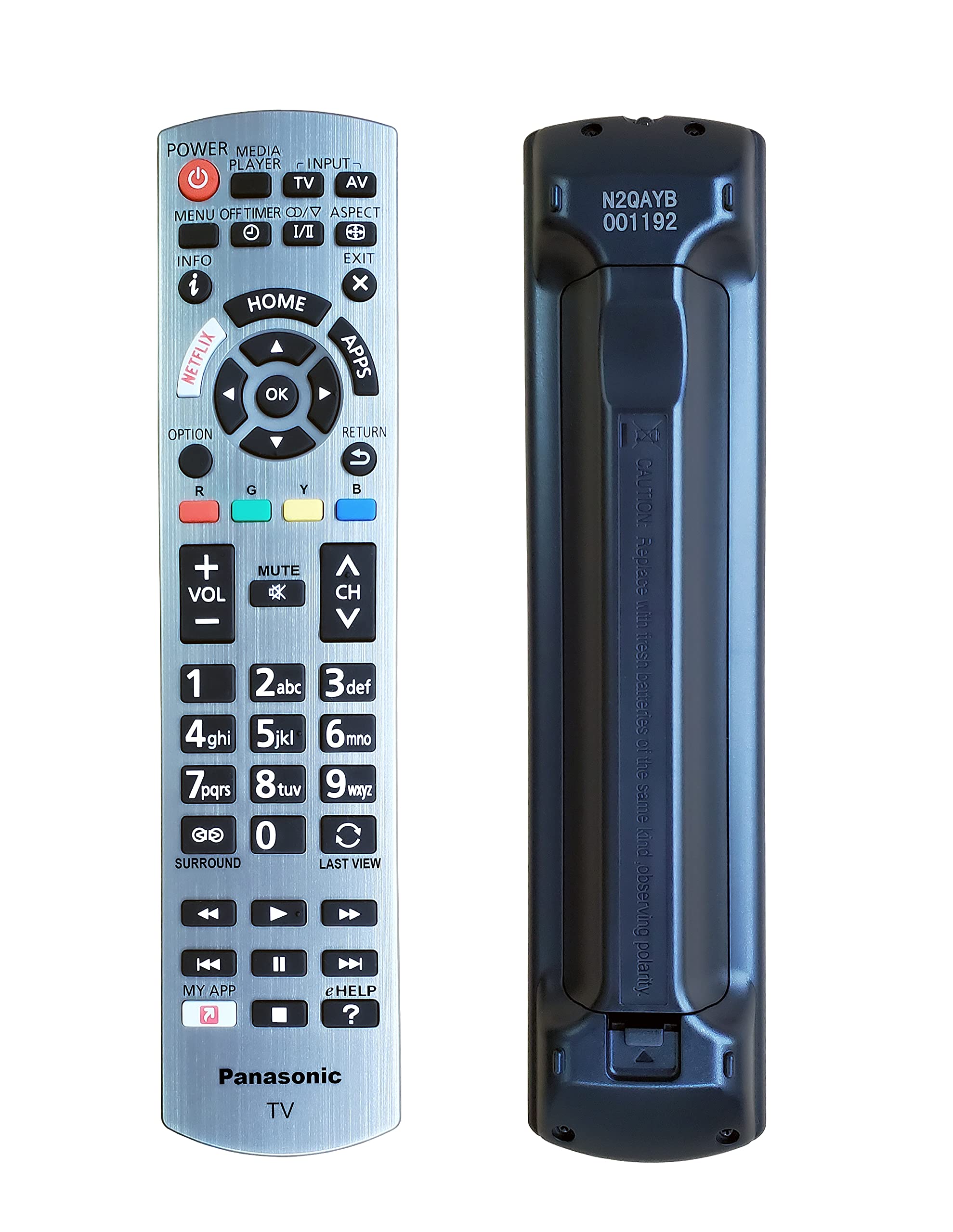 Buy TECVITY® Remote No.N2QAYB001192 Replacement for, PANASONIC LCD