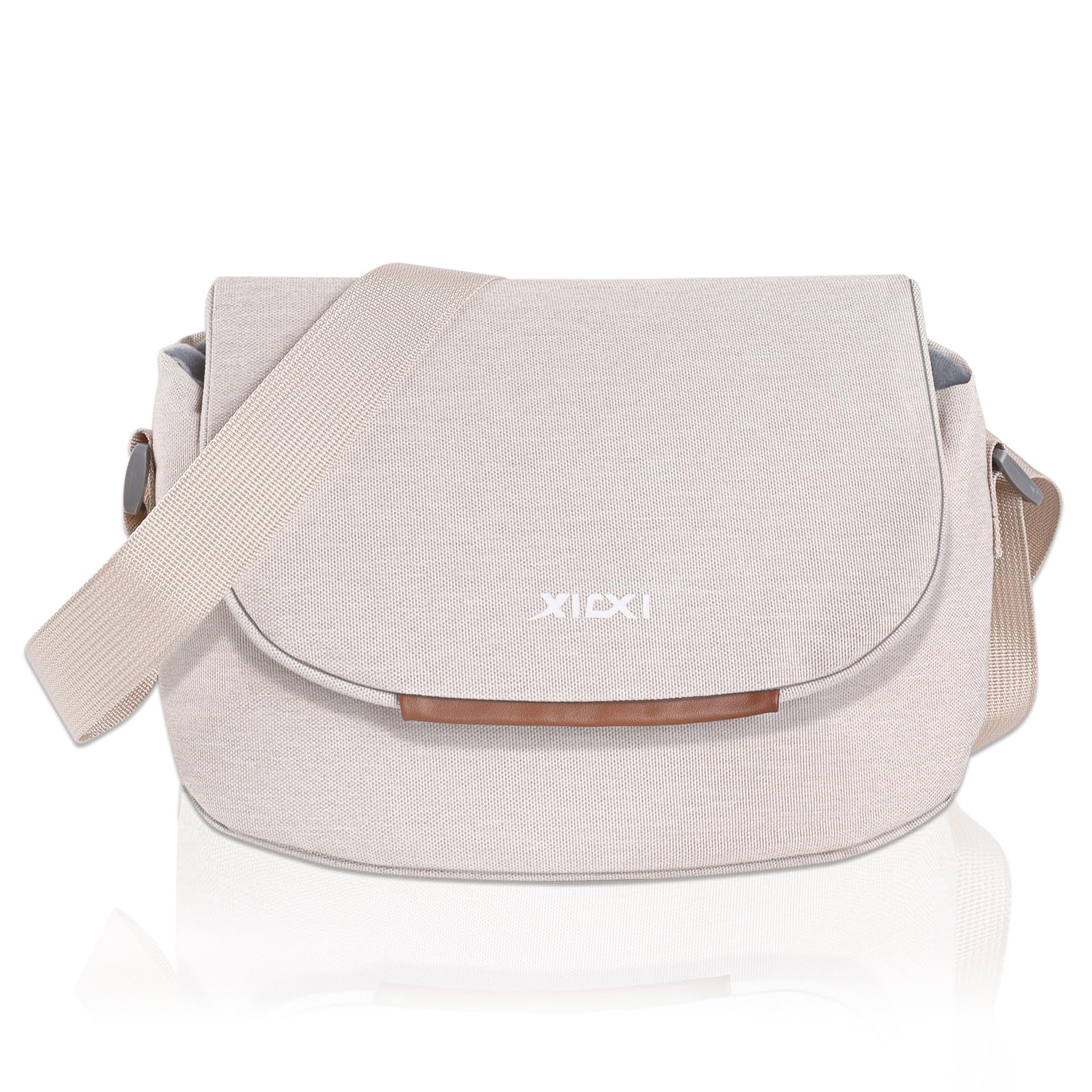 Hainue Sac Appareil Photo SLR,Crossbody Bandoulière Housse de Protection pour Appareil Photo,Sac Photographe avec Rembourrage Intégré est Compatible avec Canon/Sony/Nikon (Beige)