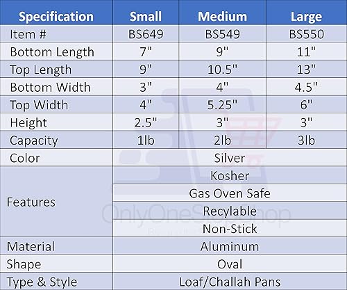 Miniatura 3 de Nicole Fantini etFoil - Moldes de aluminio desechables ovalados de gran tamaño de 2 libras, moldes para hornear, utensilios de cocina perfectos para