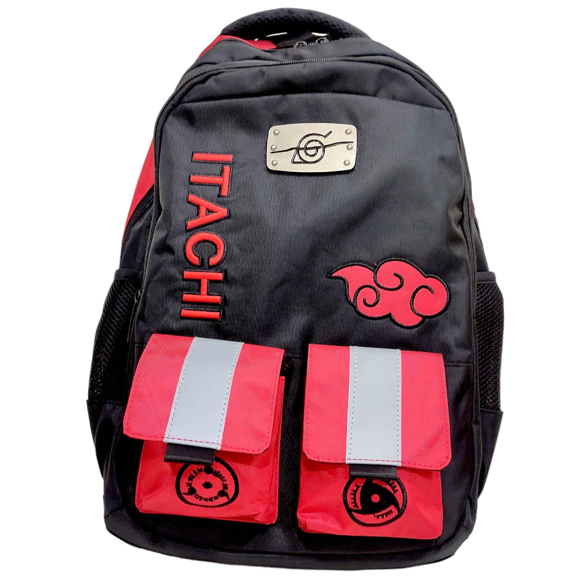 RV Mart Anime Backpack Laptop Itachi Hidden Leaf Village Back Pack Fits 15.6 Inch Laptop Bag School for Men and Boys, Grey-image-18