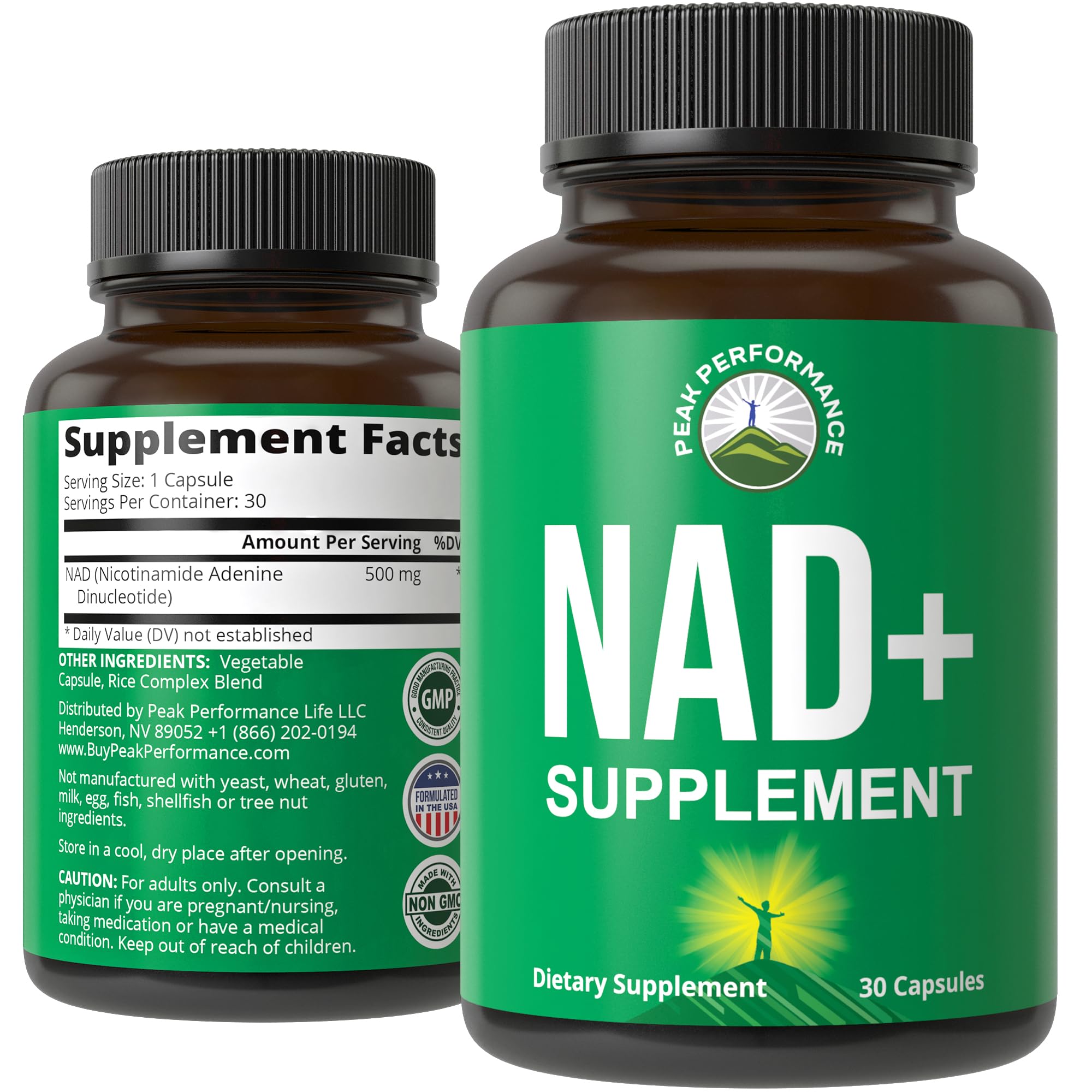 Peak Performance Ultra High Purity NAD Supplement Capsule for Women & Men