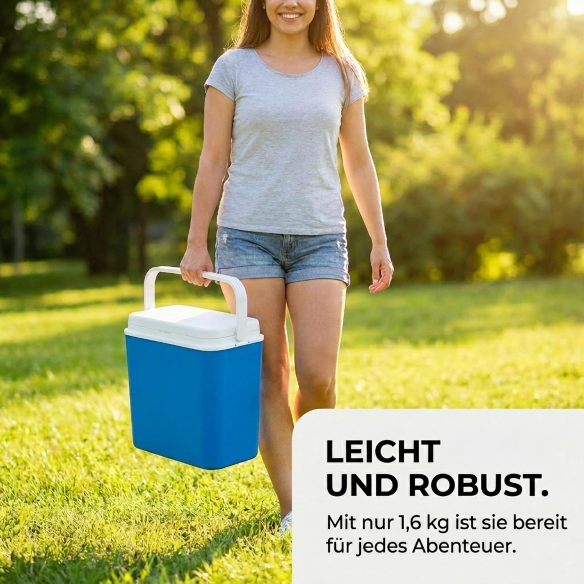 LINDER LEX Kühlbox Thermobox Warmhaltebox Picknick Camping 24 Liter Isolierbox bis zu 9 Stunden kühlung
