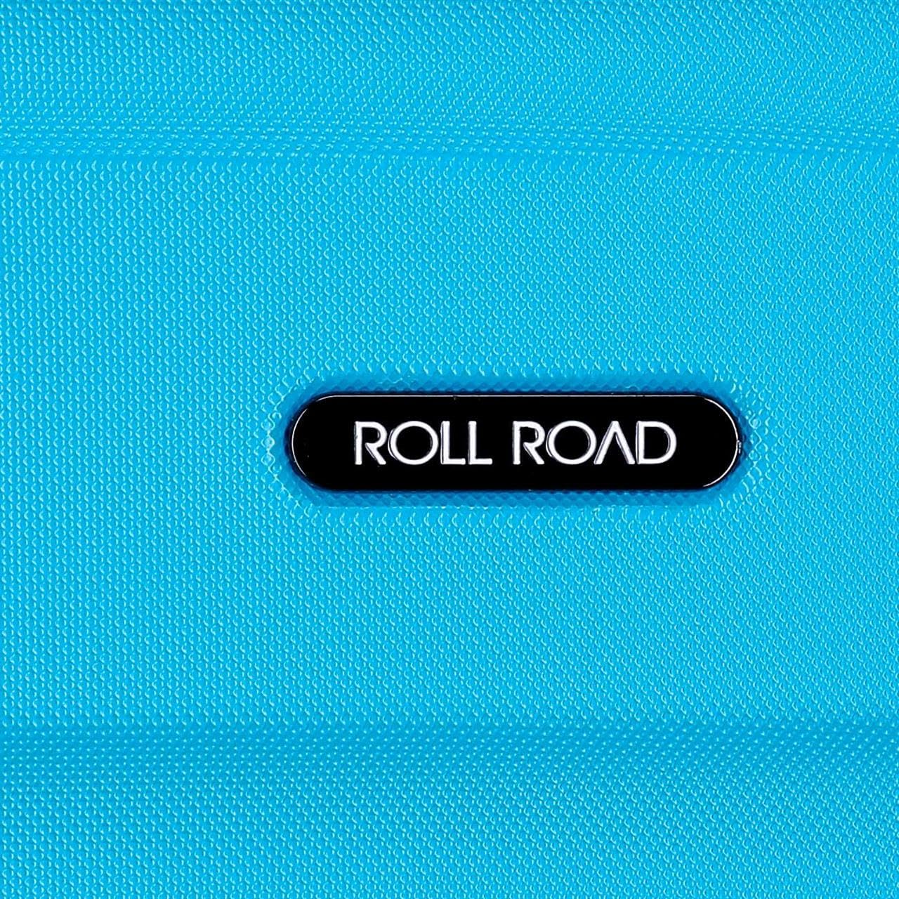 Roll Road Flex walizka kabinowa niebieska 38 x 55 x 20 cm twarda obudowa ABS zamek szyfrowy 35 l 2,5 kg 4 kółka bagaż podręczny