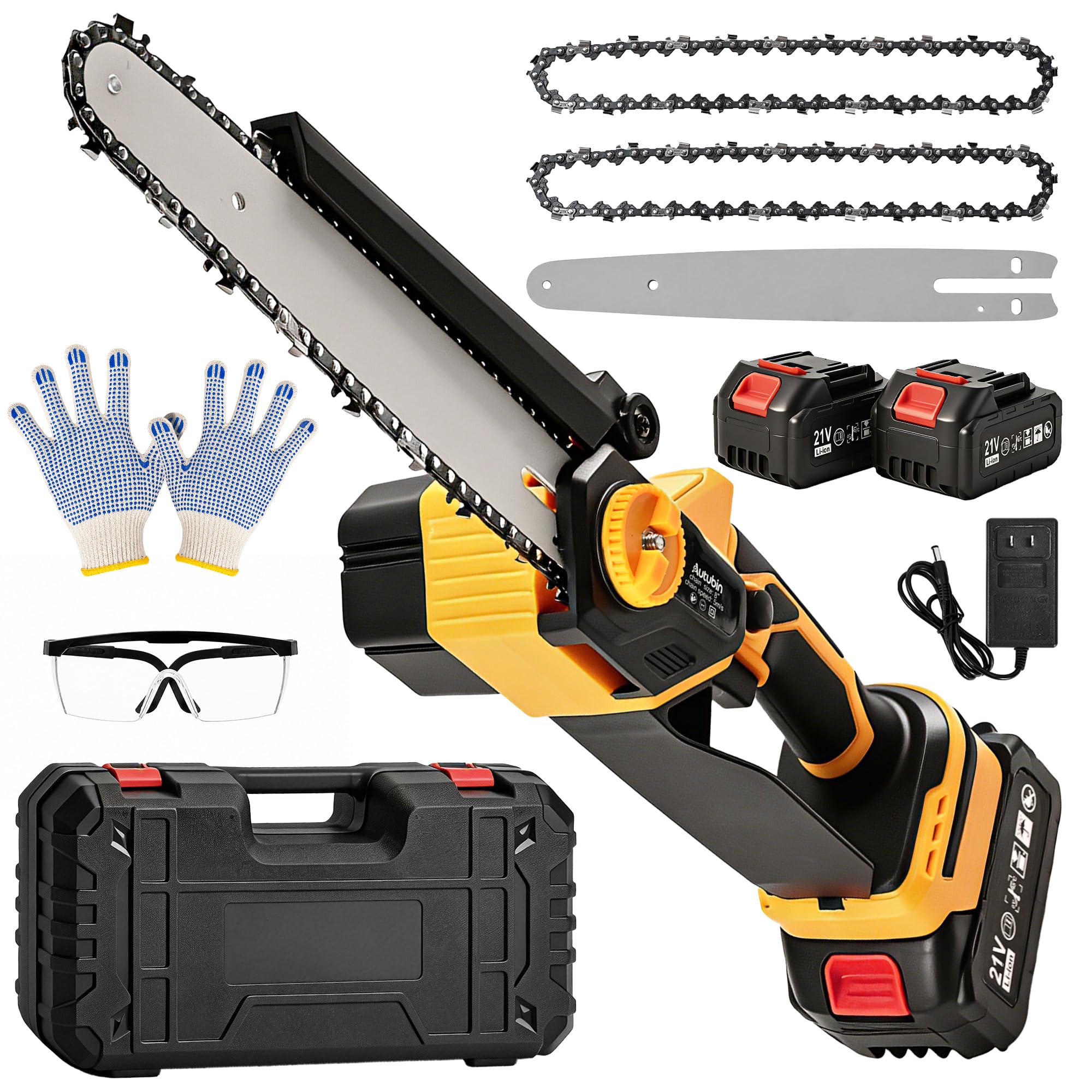 Mini Chainsaw Cordless 8'', Brushless Small Chainsaw for Home