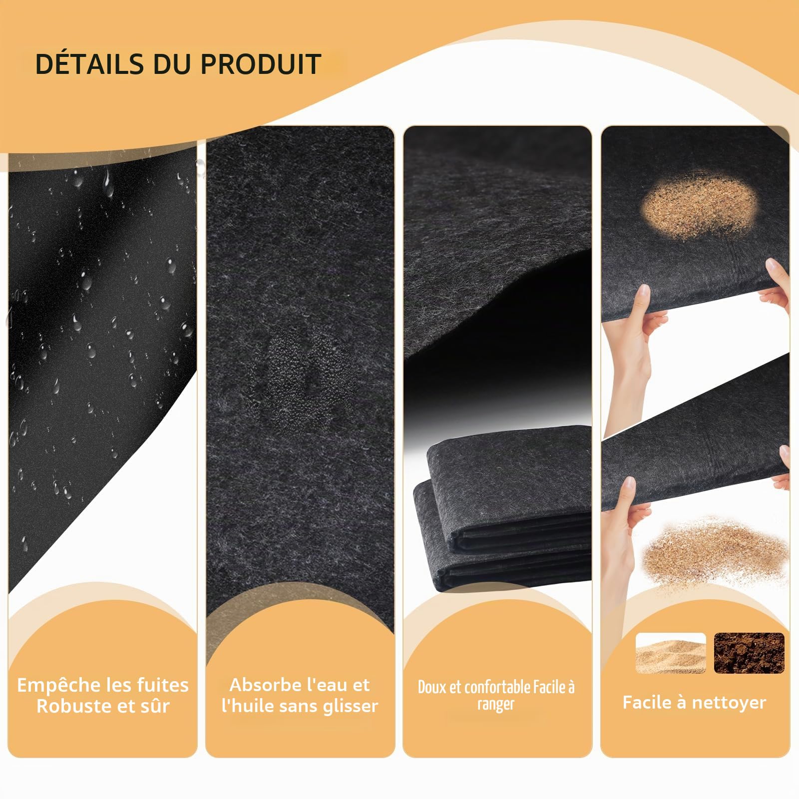 Les-Theresa Tapis de sol imperméable lavable pour protéger le sol de l'abri de l'usure (100 x 160 cm)