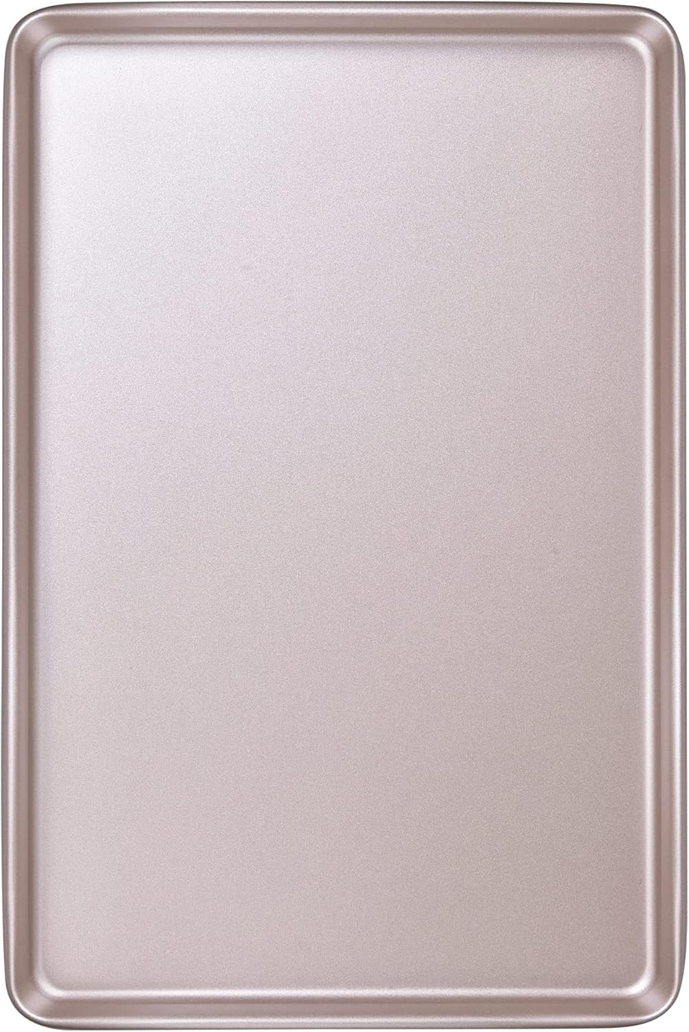 0.8mm 17-Inch Half Sheet Baking Pans,0.8mm Durable Non-Stick Carbon Steel Baking Sheet for Oven,Cookie Sheet Pan for Roasting Meat Bread Jelly Roll 17.52" x 11.73" x 0.91" (Champagne Gold) - Thumbnail 2