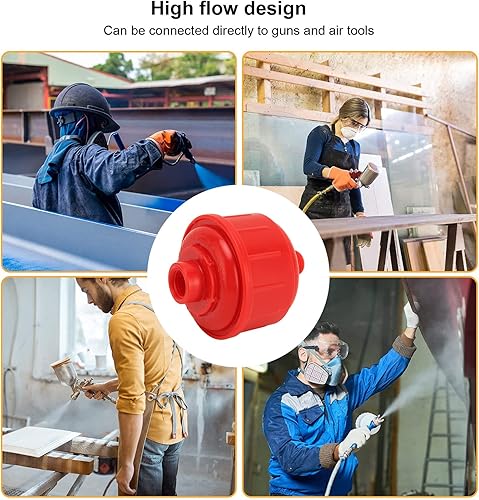 Miniatura 6 de Kadimendium 10 filtros de pistola pulverizadora resistente al desgaste, filtro de línea de aire de rosca de 1/4 pulgadas, filtro de línea de aire de