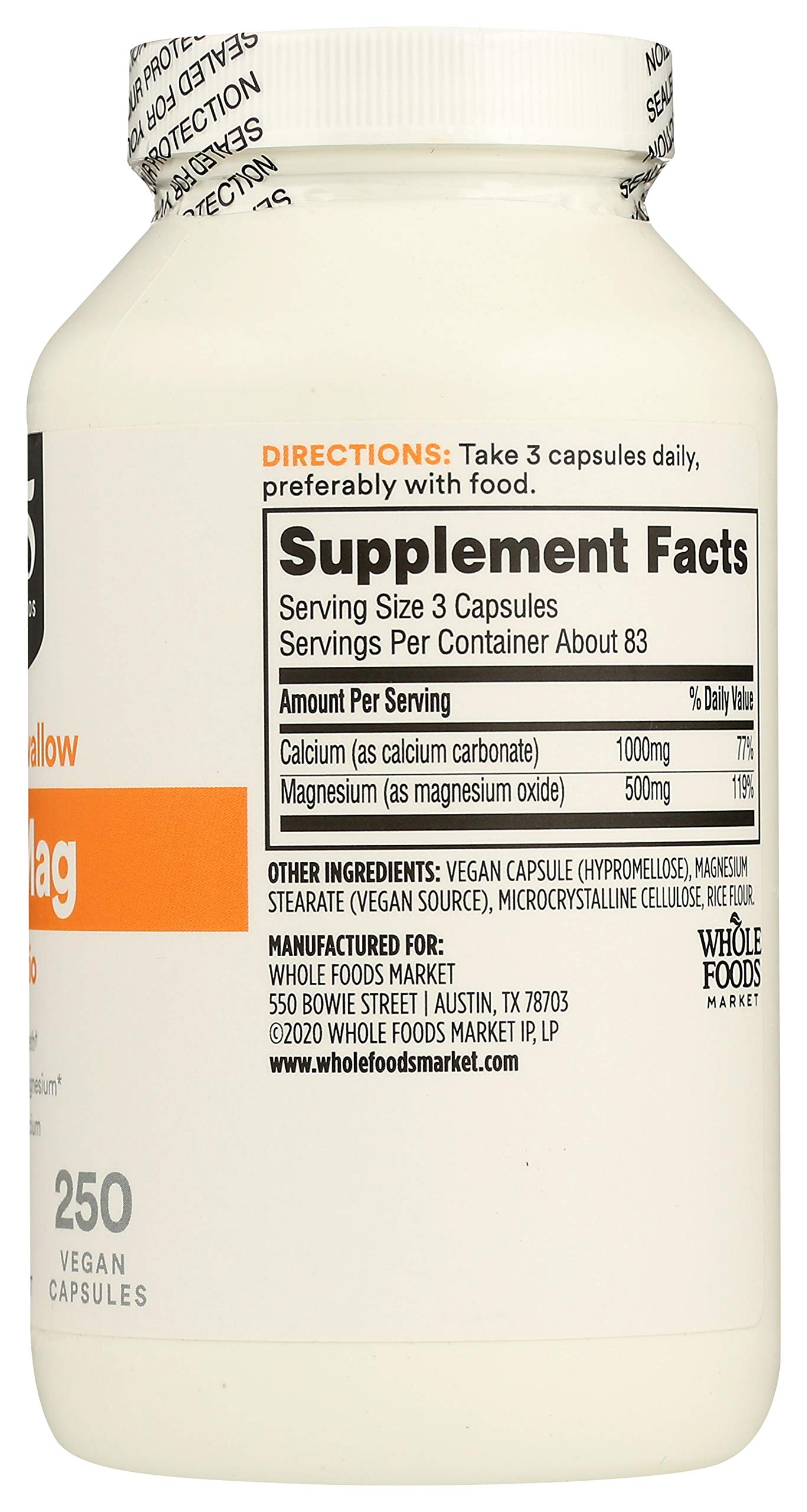 365 by Whole Foods Market, Calcium 1000Mg Magnesium 500Mg Easy Swallow