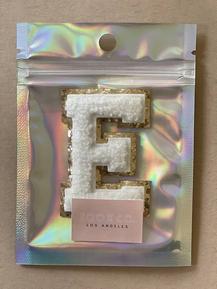 Amazon.com: White Varsity Glitter Letter Chenille Initial