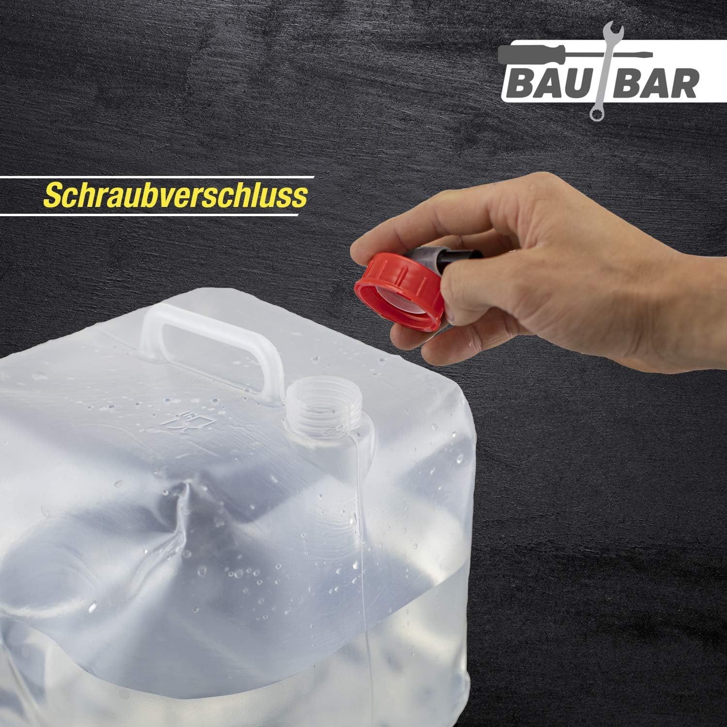 Lotvic Faltbarer Wasserkanister 10L - Mit Hahn & Tragegriff, BPA-frei Für Camping & Notfall