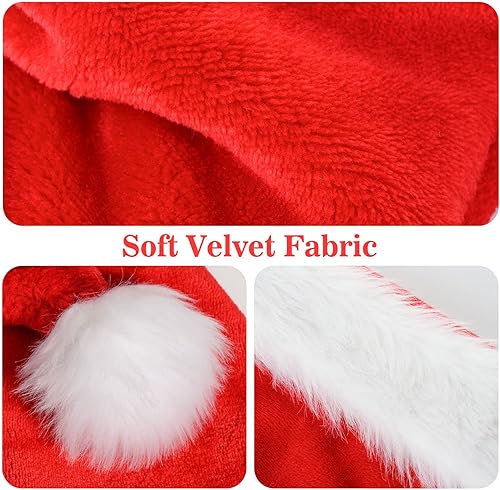 Miniatura 2 de RJVW Sombrero de Papá Noel para bebé, sombrero de Navidad para bebé, sombrero de Navidad clásico, sombrero de Papá Noel para Navidad, Año Nuevo