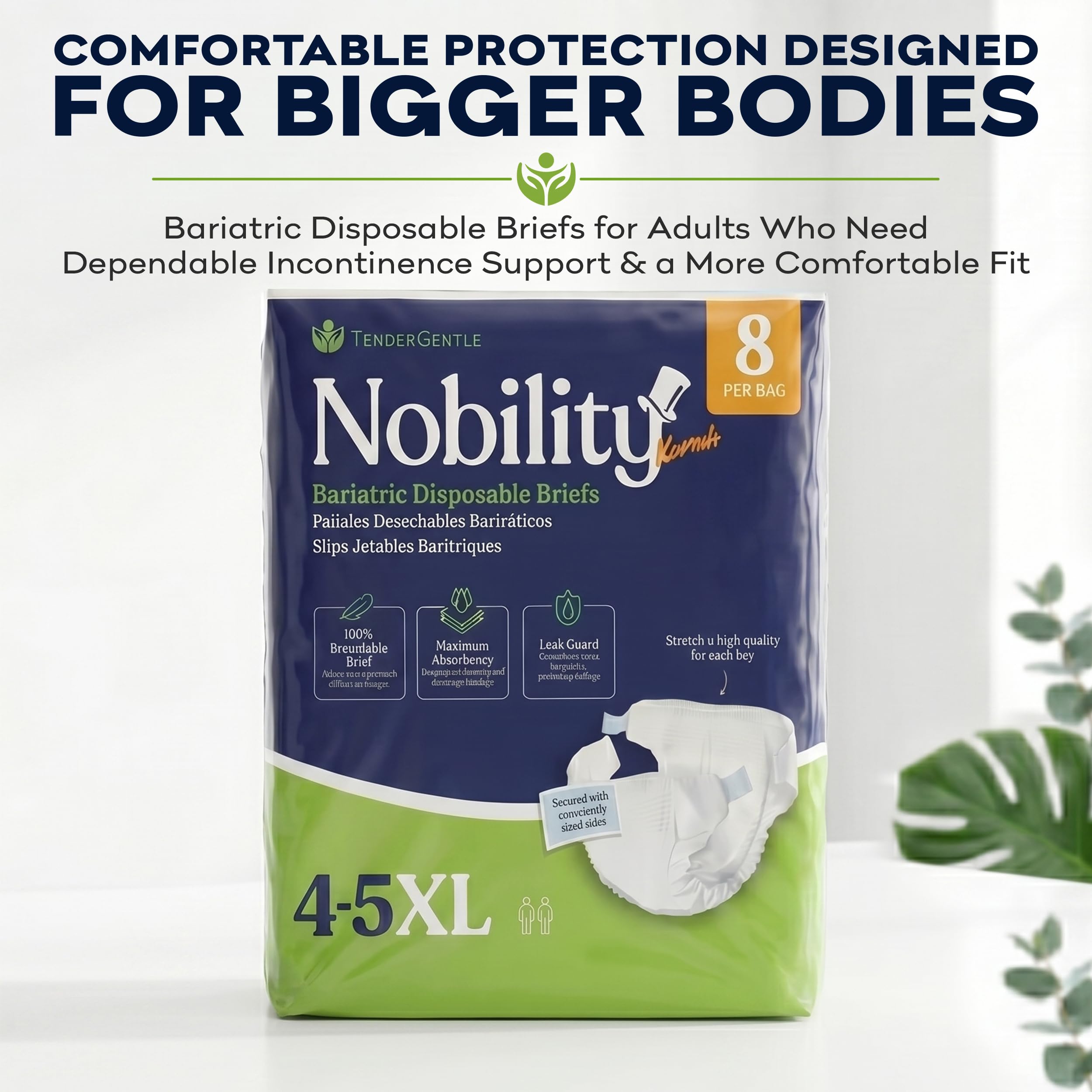 Amazon.com: 4-5xl Adult Diapers for Women and Men - 8 Bariatric