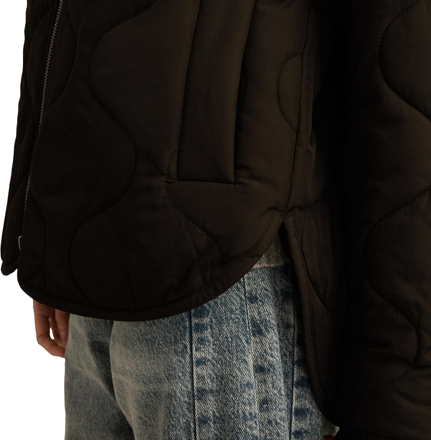 Lucky Brand womens Quilted Jacket With Ribbed Collar - Image 4