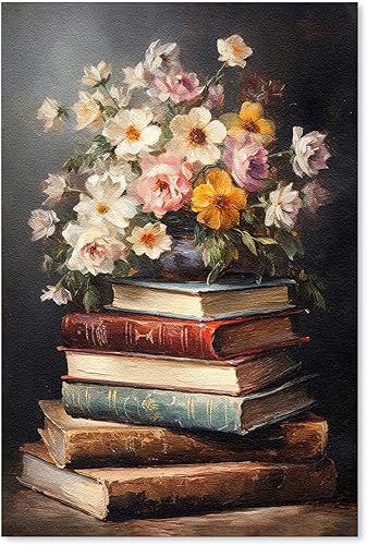 Miniatura 25 de Arte de pared en lienzo de libro floral, póster de pintura al óleo de flores botánicas, impresiones estéticas vintage antiguas para galería, sala de