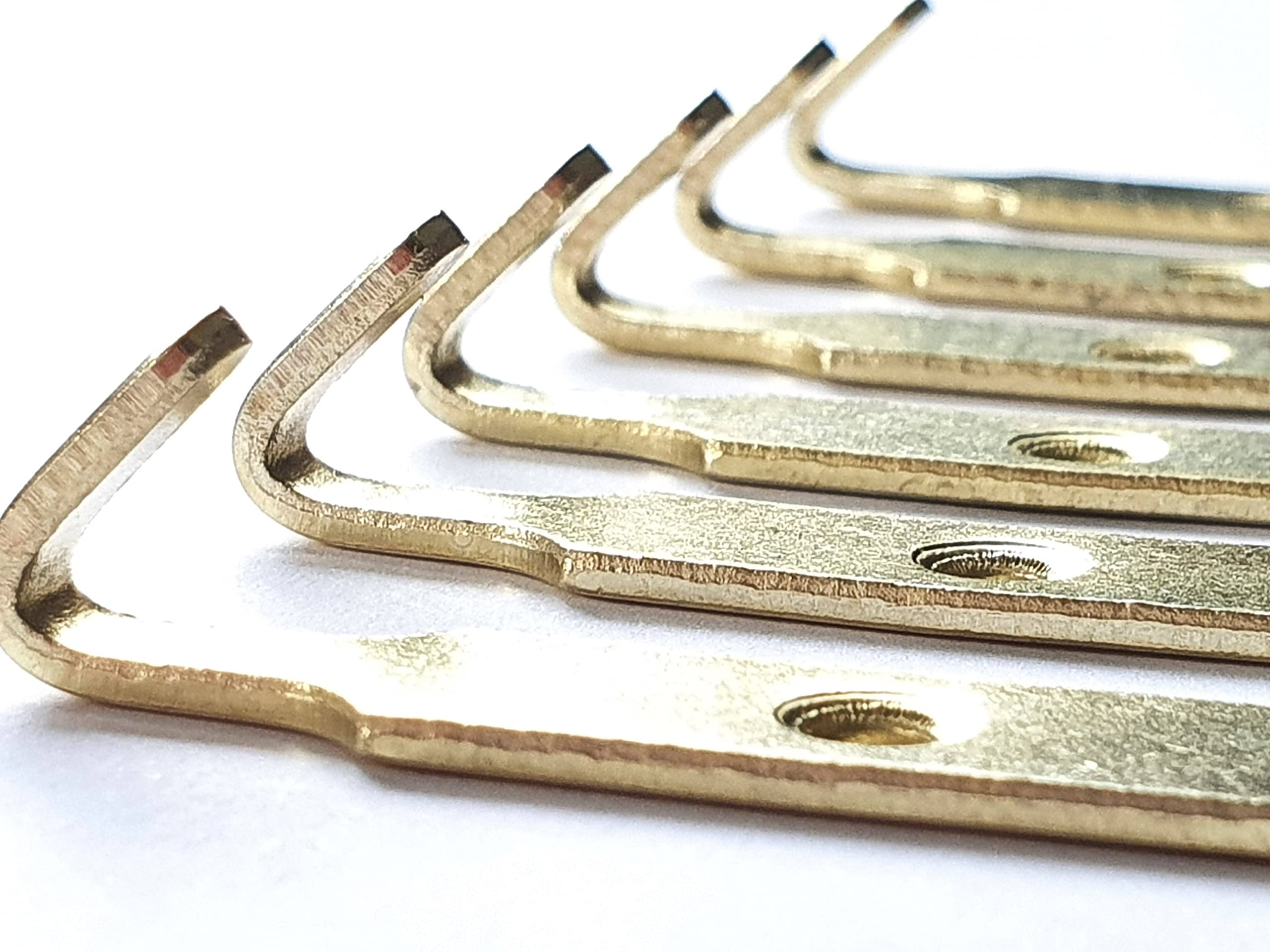 Shieldup Gold Mirror & Picture Hanging Hooks - 12 X Heavy Duty J-Style Hooks,