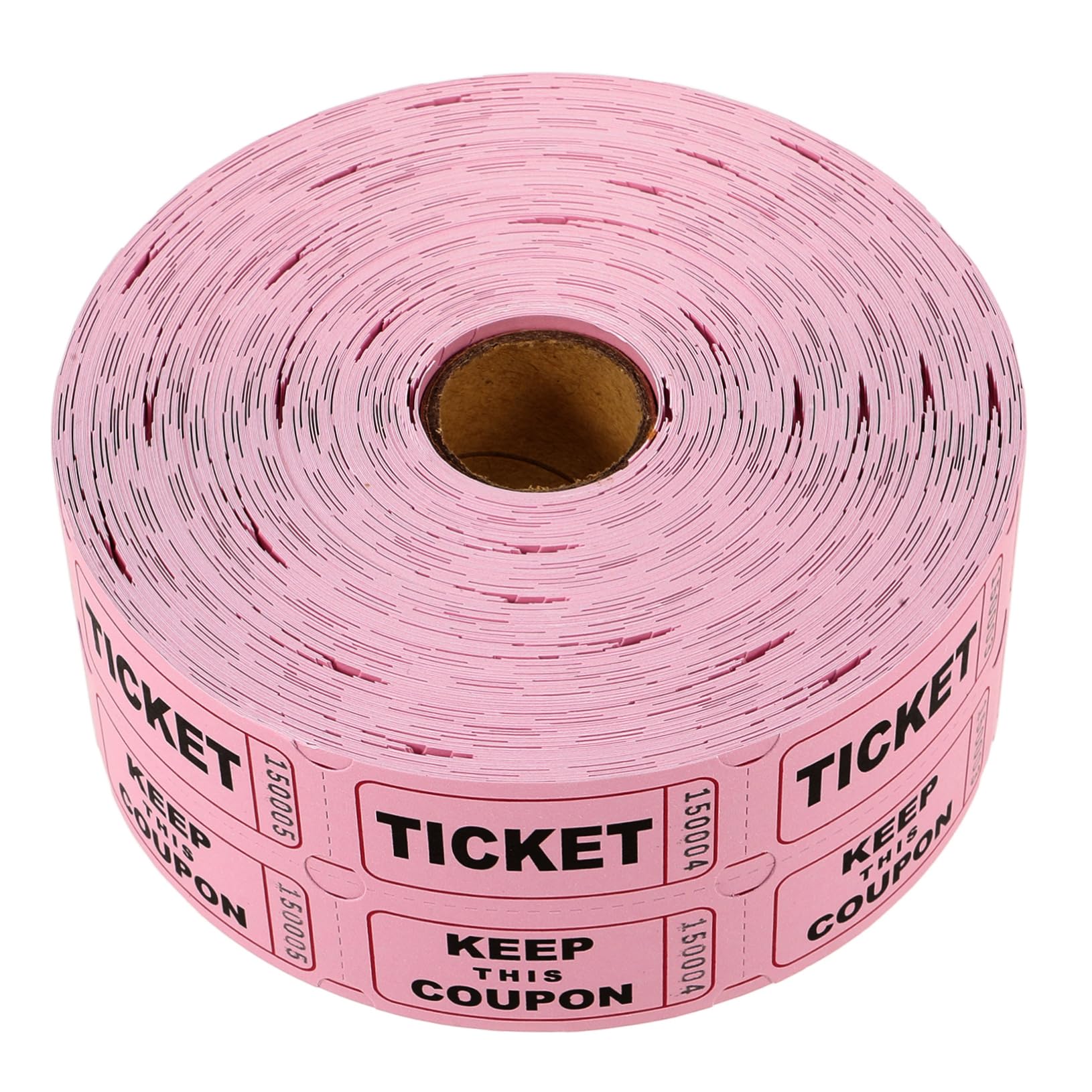 4 Rollos boletos para la rifa de boletos billete falso decoraciones circo Entradas para eventos Boletos de puerta entradas para el aula boletos para la rifa del festival Papel rosa