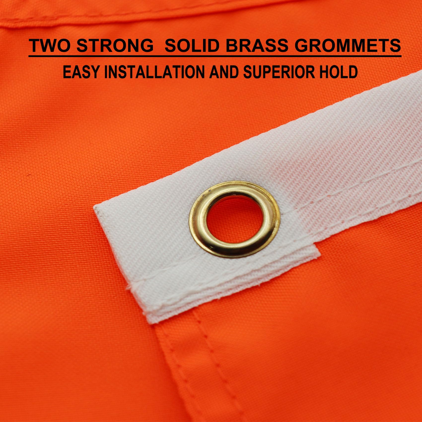 Heavy Duty Orange Safety Flag 12x18 Inch -Longest Lasting Oxford Nylon 210D, Safety-square, 12x18inch - Image 2