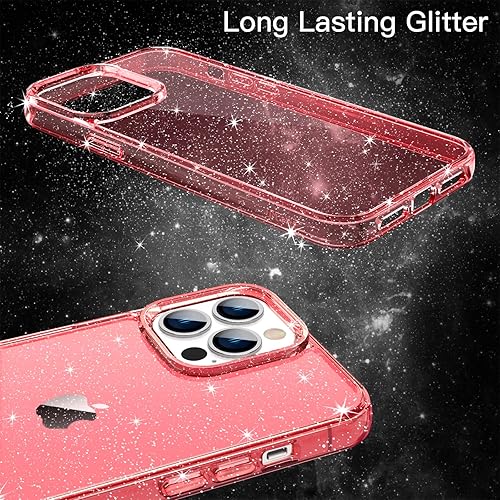 Miniatura 9 de JETech Funda con purpurina para iPhone 13 Pro de 6.1 pulgadas, a prueba de golpes, bonita y brillante para mujeres y niñas (rosa)
