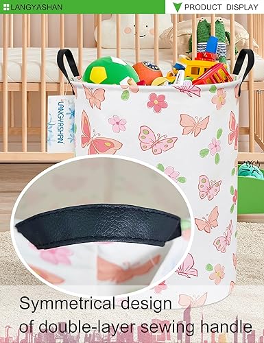 Miniatura 144 de LANGYASHAN Contenedor de almacenamiento, cesta organizadora plegable de tela de lona para ropa sucia, contenedores de juguetes, cestas de regalo, Un