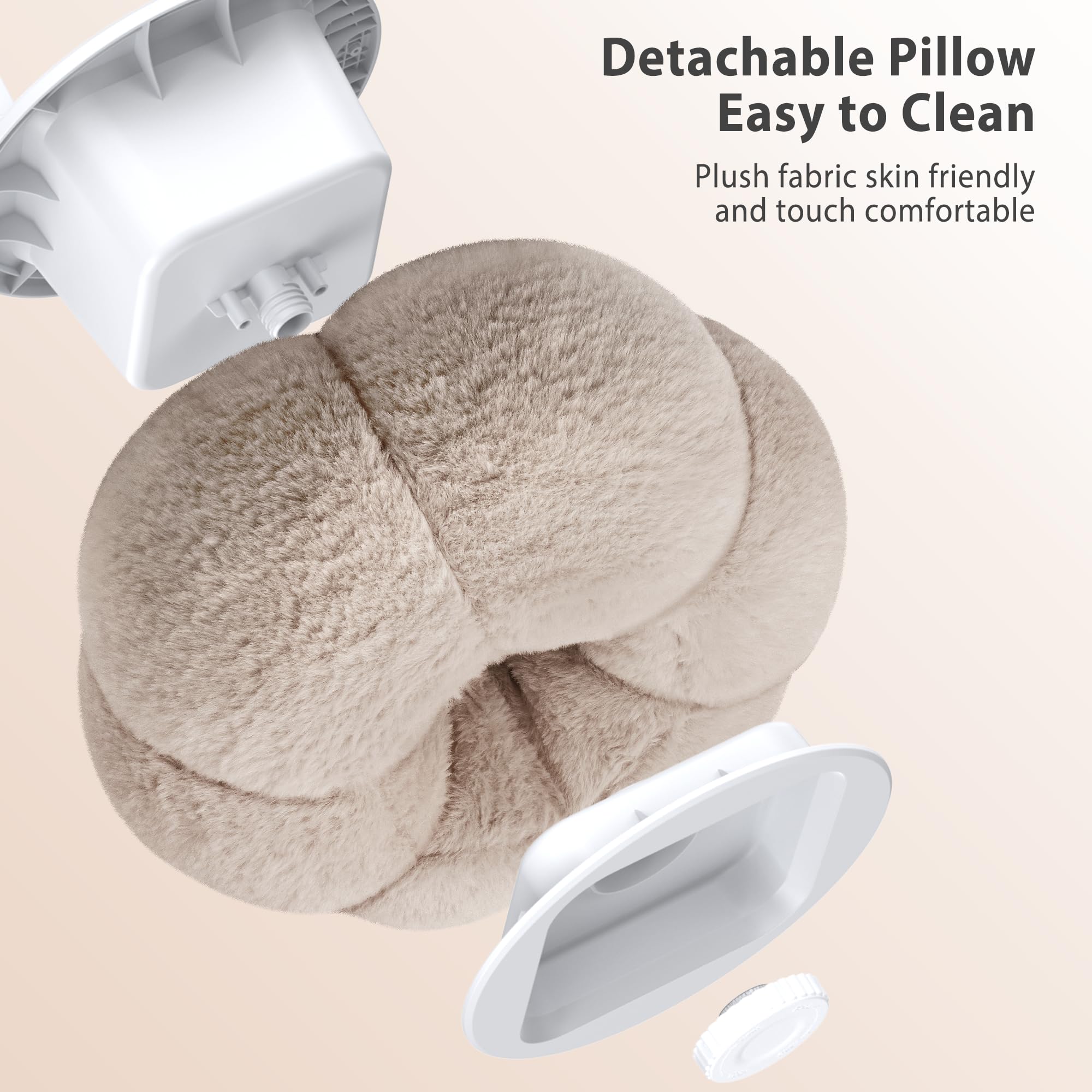 CreaDream Dyniowy uchwyt na poduszkę na tablet Kindle iPad, regulowany stojak na poduszkę na telefon z odpinaną miską na przekąski, kompatybilny z tabletami 11.9 cm-33.0 cm, iPad, iPhone, Samsung Tabs