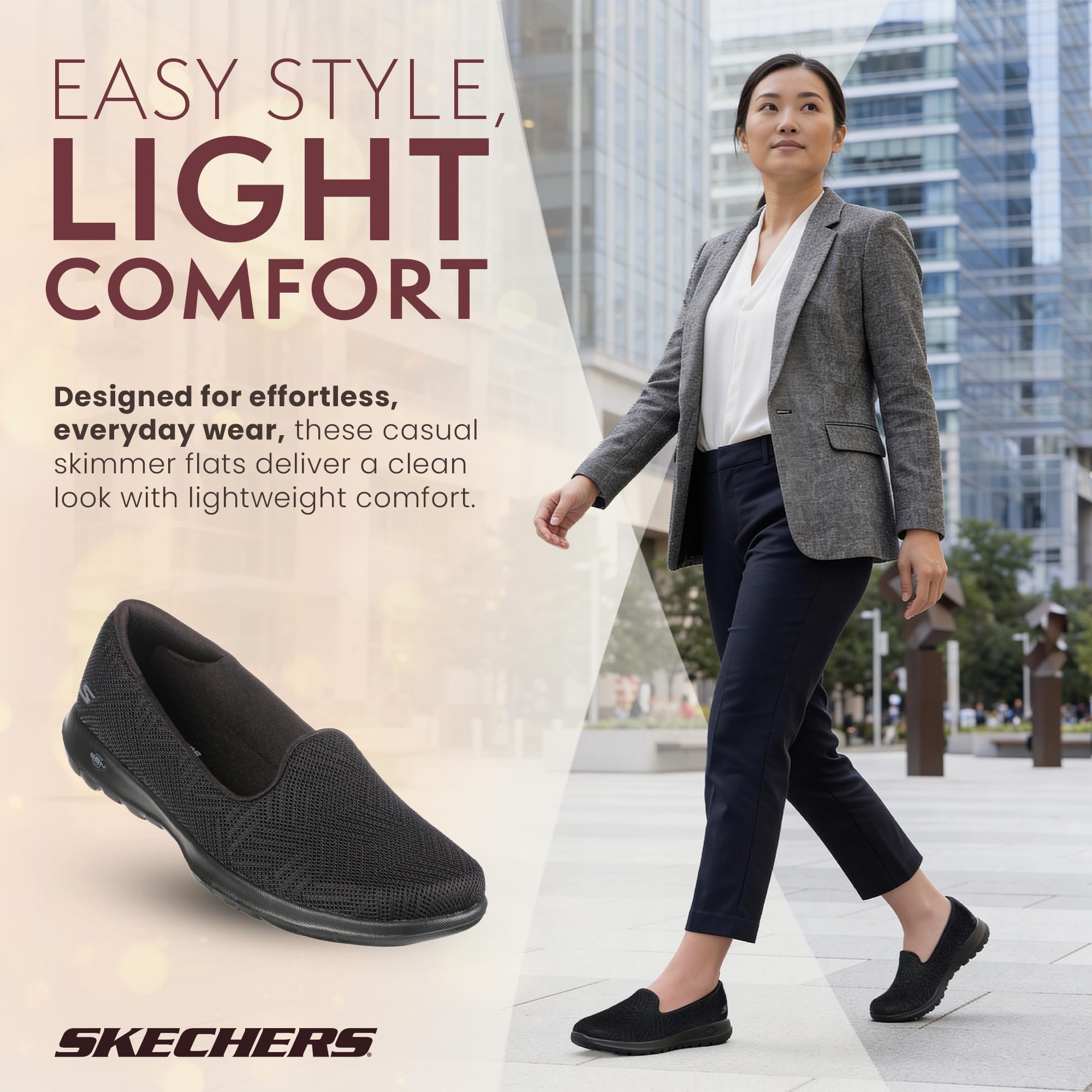 Skechers Damen Go Walk Lite Sweet Gal