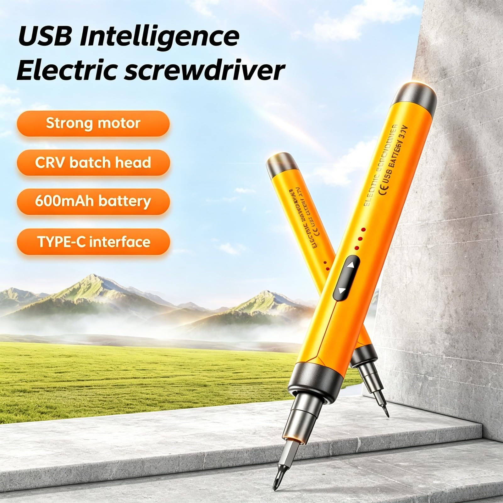 Destornillador eléctrico pequeño inalámbrico con carga USB C y 150 velocidades para reparación de relojes de teléfonos inteligentes, destornillador eléctrico, destornillador de punta magnética